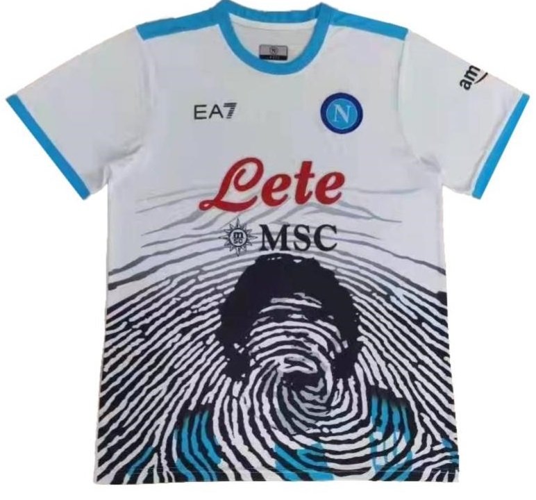 Camisa Napoli 2021 2022 EA7 oficial Maradona Branca